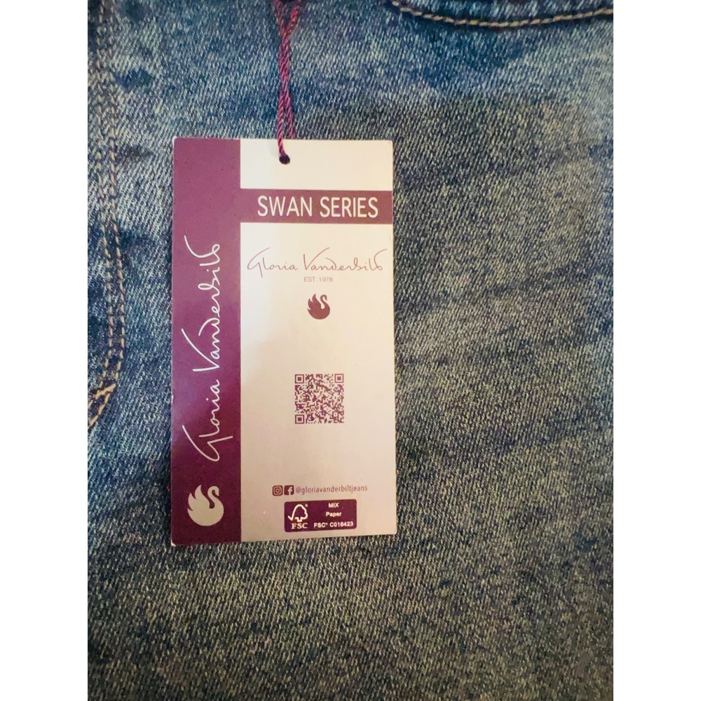Gloria Vanderbilt Swan Series Straight Leg Jeans Blue Medium Wash Size 10 NEW - Picture 4 of 7